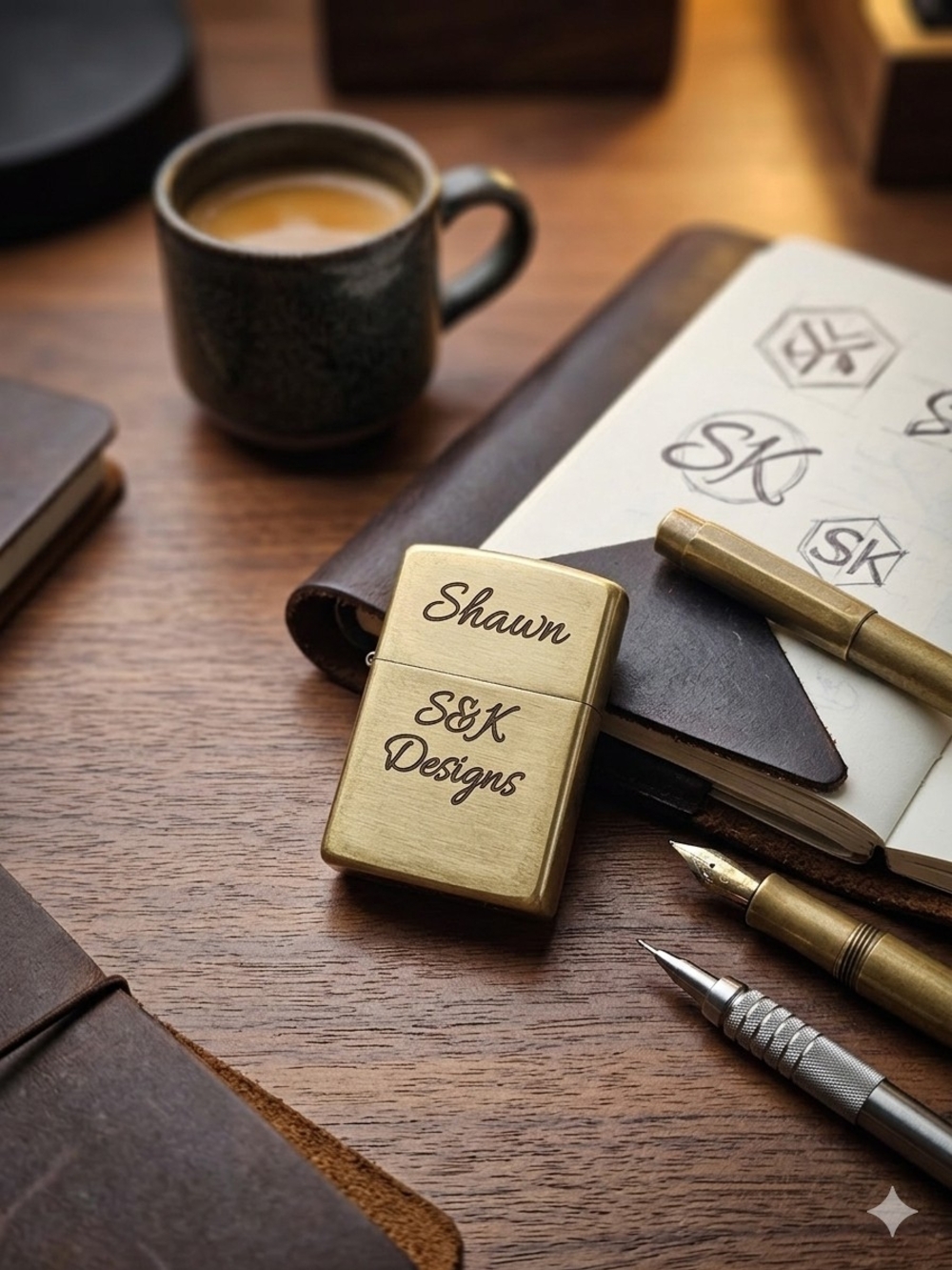 Personalized Brass Lighter - Shawn